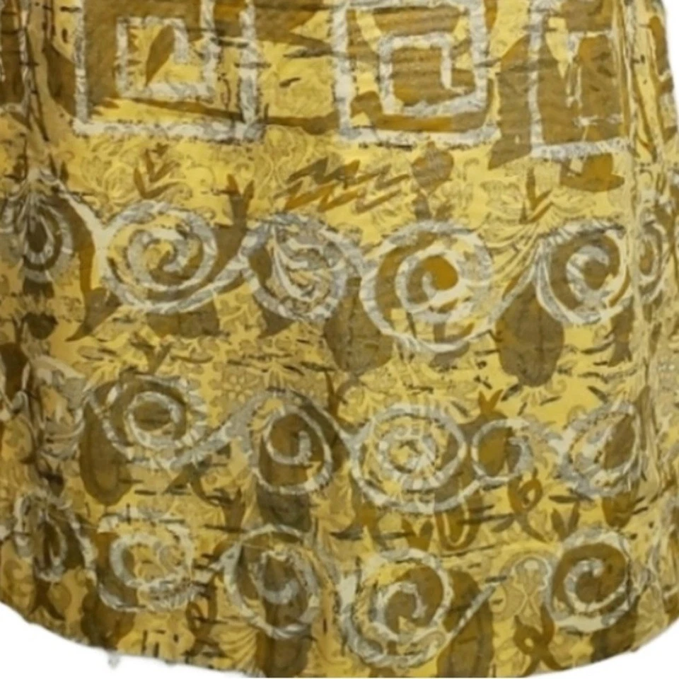 Isda & Co Yellow & Golden Hieroglyphic Skirt - Imagem 3 de 4
