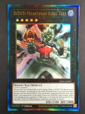 Yugiog TCG D/D/D Marksman King Tell MP16-EN079 Prismatic Ultimate Rare LP