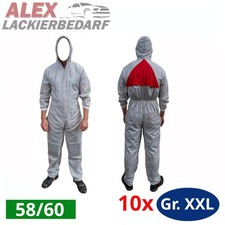 10x WIBECO Lackieranzug Gr. XXL 58-60 GRAU KNIESCHUTZ Overall Maleranzug Kapuze