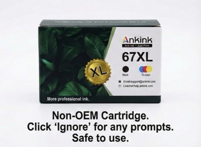 Ankink 67XL High Yield Compatible Ink Cartridge Combo Pack (Black & Tri-Color)