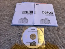 Original Nikon D3100 User's Manual And CD English  Spanish AF-S DX Manual