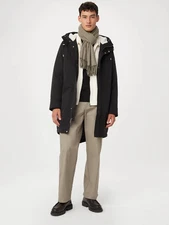 Frank And Oak  "The Alpine Parka"   Mens Size XL  Black Hooded Primaloft Jacket