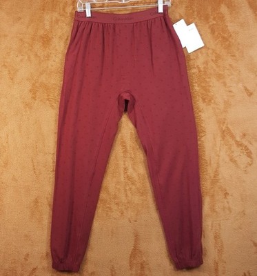 CALVIN KLEIN Pajama Pants Mens Medium Maroon Diamond Logo Sleep Comfort PJs