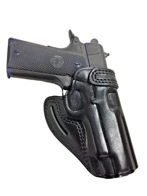 MASTER'S PREMIUM LEATHER Leather CROSS DRAW Holster - KIMBER / COLT 1911 Commander 4.25” - (# 7791 BLK )