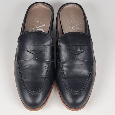 AGI Black Leather Mules Women's Size 38 EU 7 US