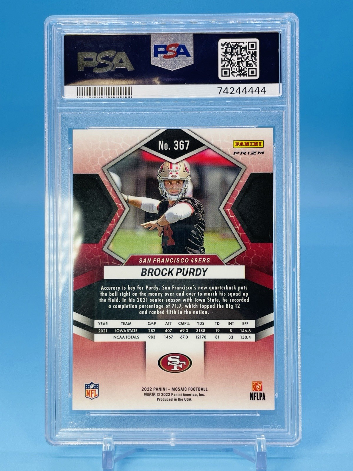 2022 Mosaic ~ BROCK PURDY ~ Reactive Orange RC Prizm 💥 PSA 10 GEM MINT 🔥 view 18
