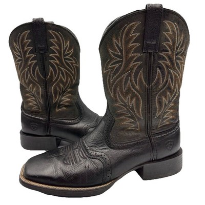Ariat Sport Western Wide Square Toe Cowboy Boots Black  display picture 3