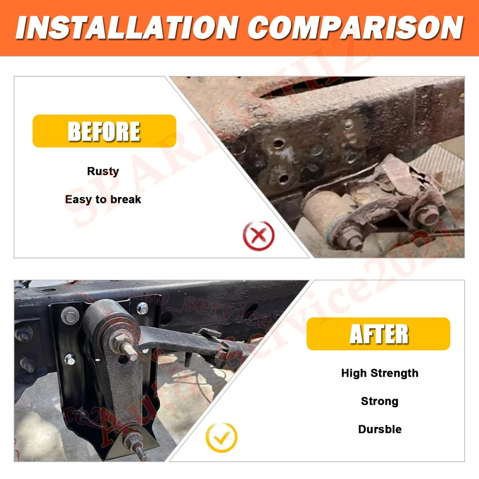 Kit de grillete de soporte de suspensión de resorte de hoja trasera apto para Chevrolet Suburban 1500 2007 Foto 4 de 4