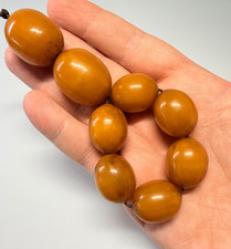 49.5 Grams Antique Bakelite Beads Marbled.