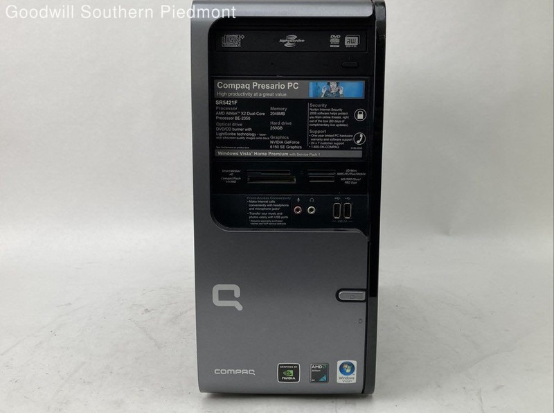HP Compaq Presario SR5421F MT AMD Athlon X2 BE-2350 2.10GHz 2GB RAM No HDD