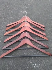 Vintage Wooden Hanger Set of 6 Hangers Suit Hangers