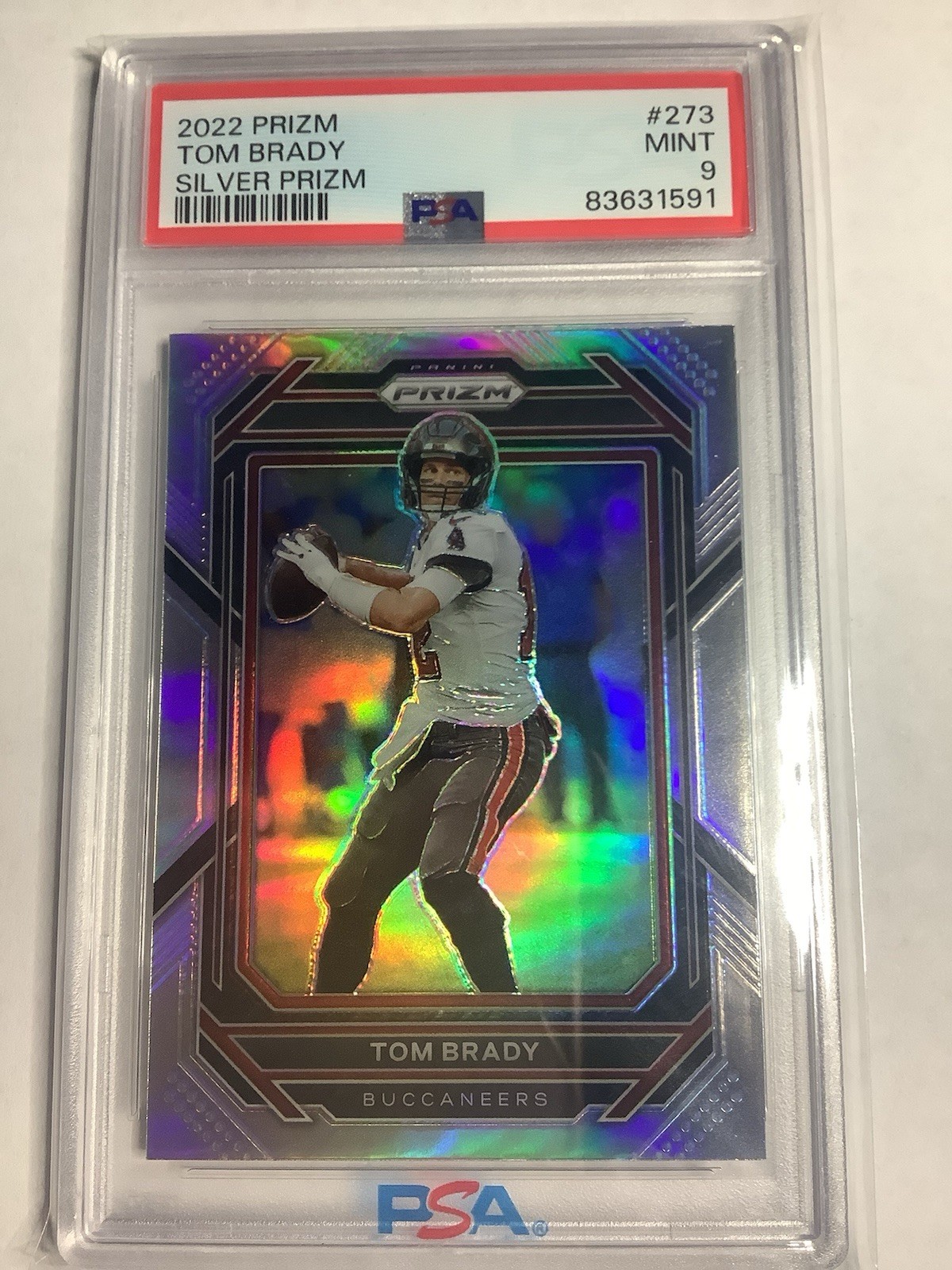 2022 Prizm Tom Brady Silver Prizm #273 PSA 9