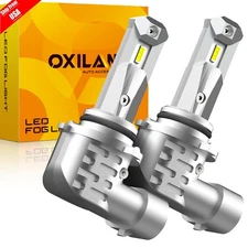 OXILAM 2X 9006 HB4 LED Fog Light Bulbs DRL 6000K White Super Bright Lamp 40000LM