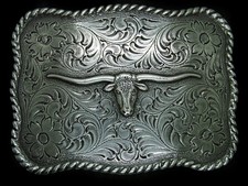 UD05101 REALLY NICE  CATTLE HEAD  WESTERN  COWBOY NOCONA BELT BUCKLE
