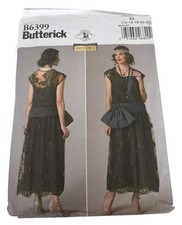 Butterick Sewing Pattern B6399 1920s Flapper Dress Great Gatsby Party 14-22 UC