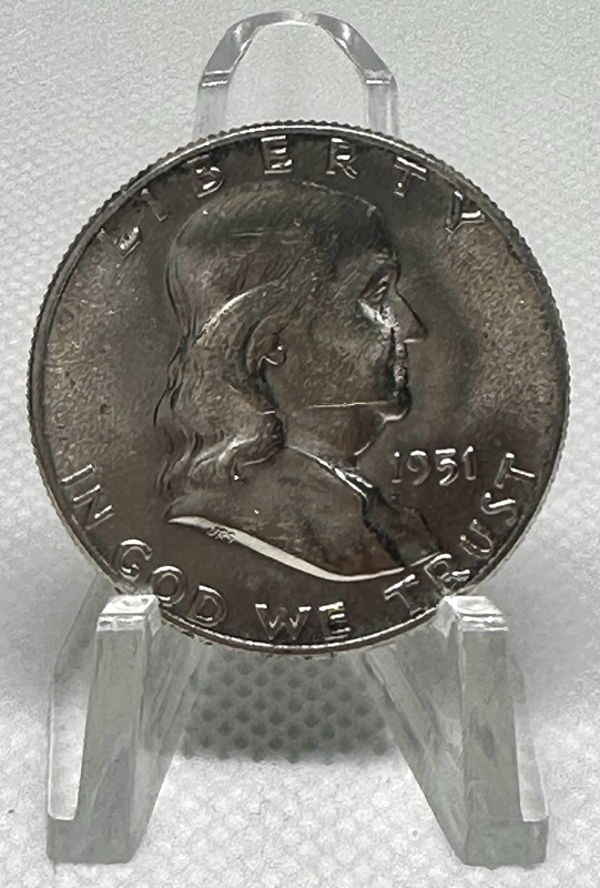 1951 BU Franklin Half Dollar Philadelphia 50C Business UNCIRCULATED 90% Silver