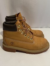 Timberland Boots Boys Size 1 Field Wheat Nubuck Ankle Lace Up Waterproof