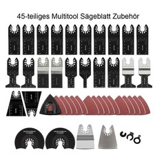 45x Multitool S&auml;gebl&auml;tter Holz Metall Schleifpads Schaber Adapter Zubeh&ouml;r
