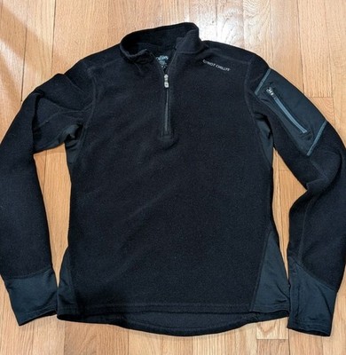 Hot Chillys Women's Lamont Zip-T Base Layer Top, Black/Black, Small Quarter Zip