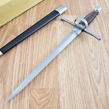 Kingston Arms Main Gauche Fixed 11" High Carbon Steel Blade Cord Wrapped Handle