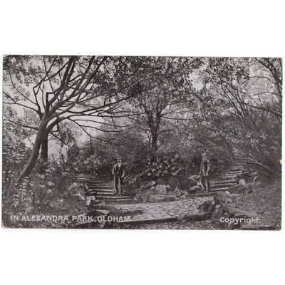 Oldham Lancashire Alexander Park Postkarte, gestempelt 1907