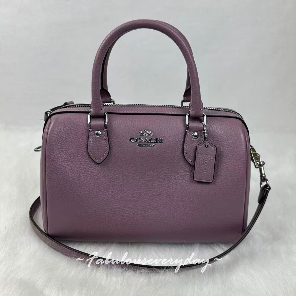 Coach Rowan Satchel Bag Crossbody In leather/Silver/Jasmine CV962