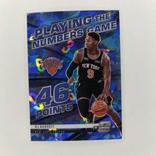 2021-22 Panini Contenders Optic RJ Barrett Numbers Game Blue Cracked Ice /75
