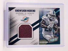 KNOWSHON MORENO 2015 PANINI FATHER'S DAY GAME USED FOOTBALL PATCH #2 Q4386