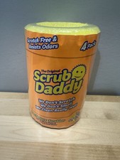 4 PACK Scrub Daddy Original Scrubber Sponge Yellow Soft Firm