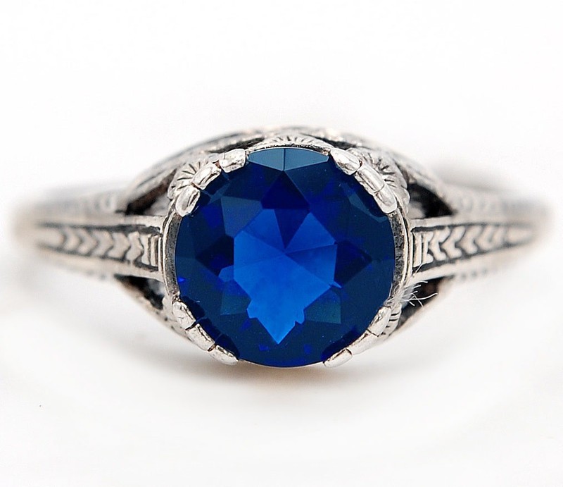 2CT Heat Treated Kyanite 925 Sterling Silver Art Deco Ring Jewelry Sz 6 F4-1