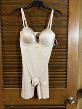 Spanx Shape Suit Your Fancy Strapless Cupped Mid-Thigh Bodysuit Shapewear NEW LR