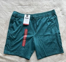 Member's Mark Men's Teal Luxe Shorts 9" Inseam Stretch Zipper Pocket XL