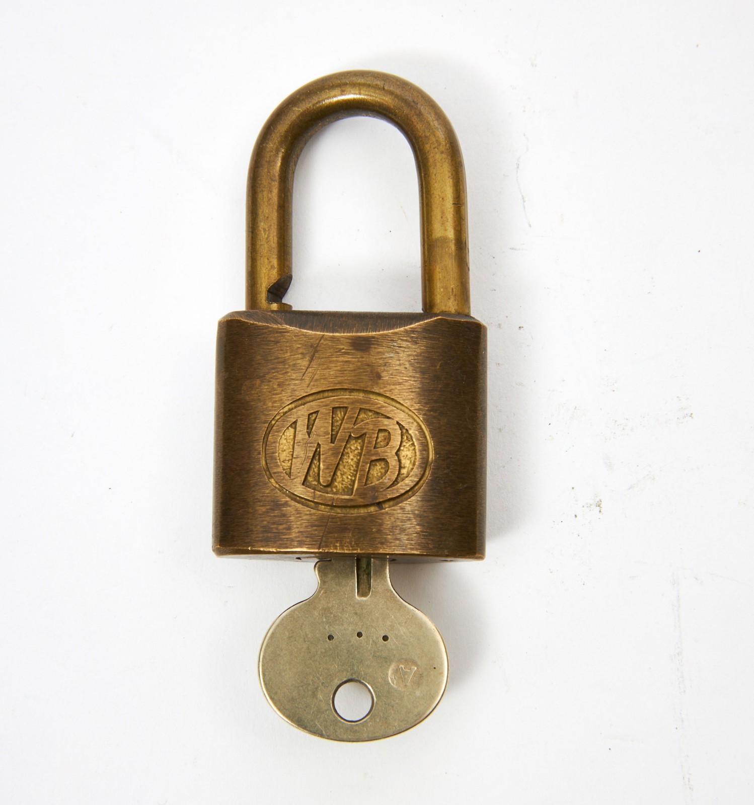 Vintage Wilson Bohannan WB Bell System Brass Padlock Key Telephone ...
