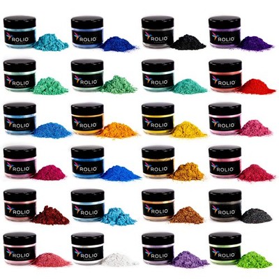 Rolio Premium Mica Powder Pearlescent Pigment Art Set for Epoxy Resin