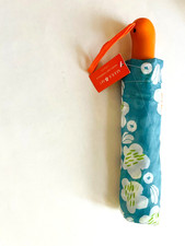 Folding umbrella Mara Mi Rainy Day design. Design in USA flowers Blue and Orange