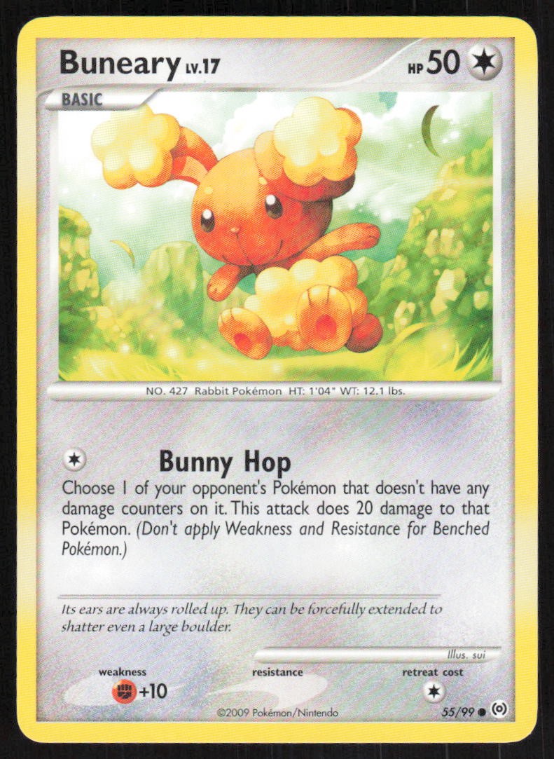 Buneary 55/99 LP Arceus Pokemon Card