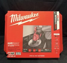 Milwaukee 2572B-21 M12 AIRSNAKE Drain Cleaning Air Gun Kit – 12V, 2.0Ah Battery