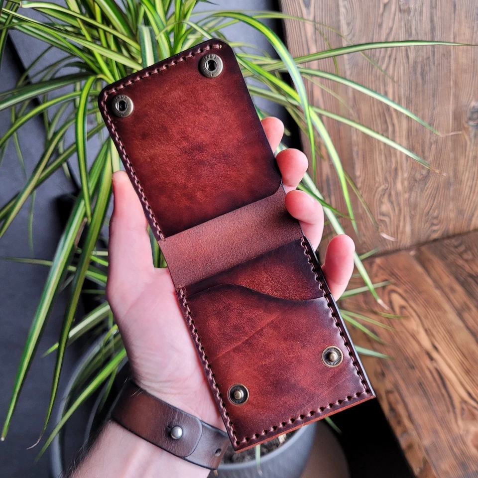 Минималистский кредитной карты держатель, бумажник мужчин, держатель карты, кожаный держатель карты - Изображение 2 из 4