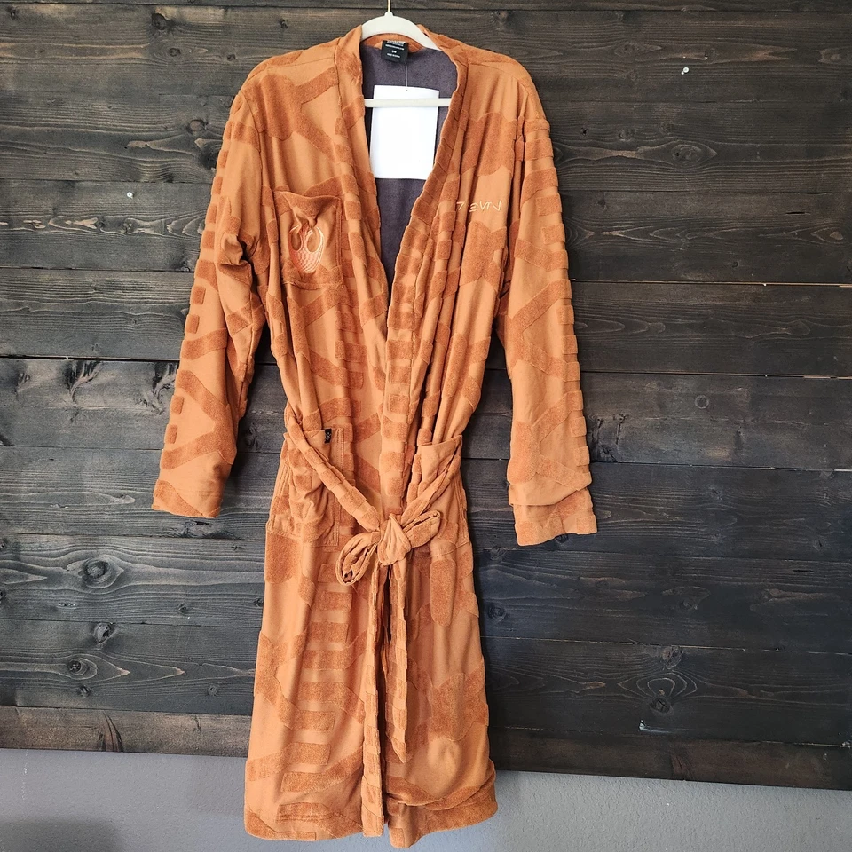 Star Wars Bata Héroes Villanos Para Hombre Talla Pequeña Naranja Marrón Terry Paño NUEVO Foto 3 de 4