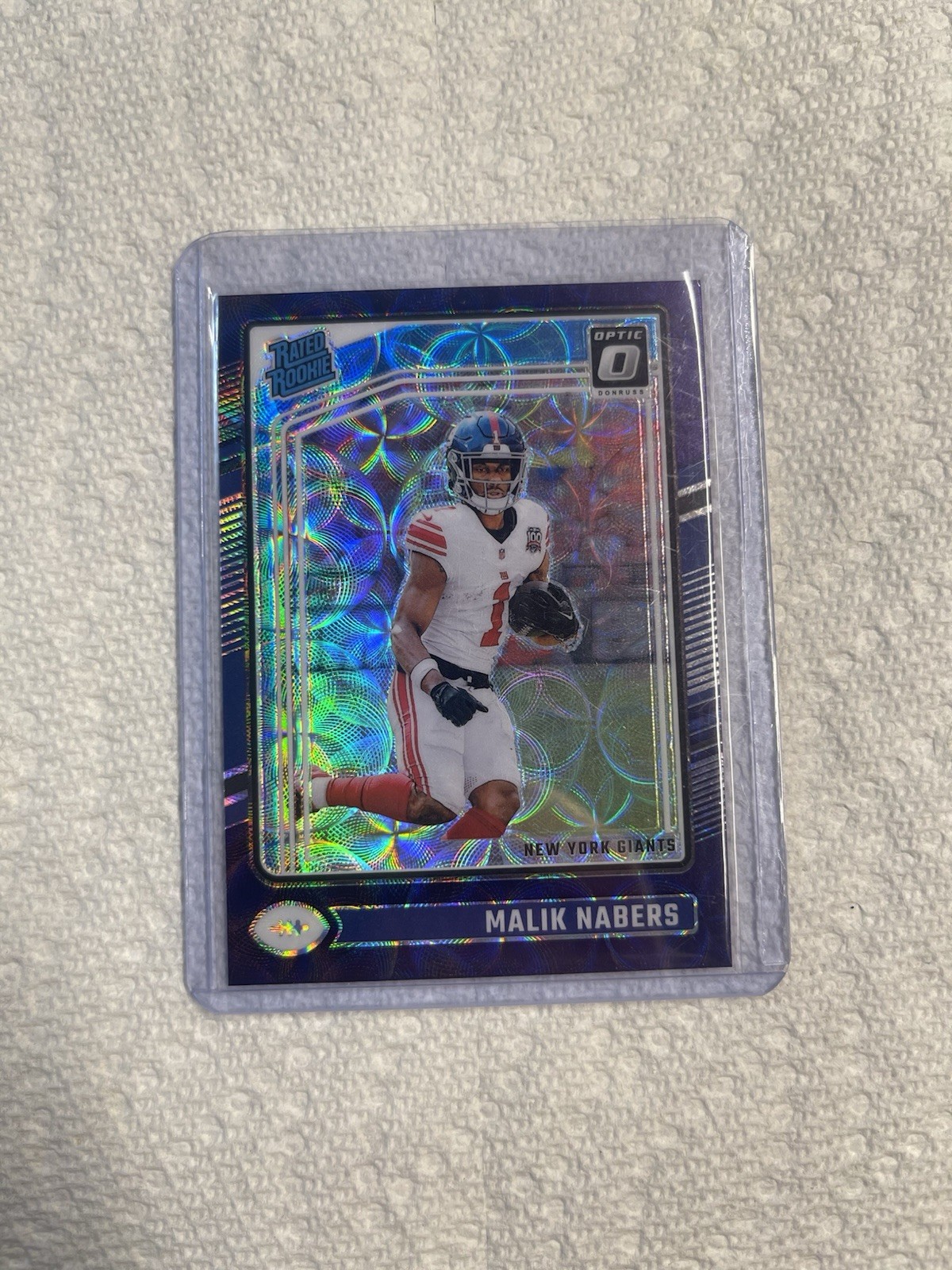 2024 Panini Donruss Optic - Rated Rookie Malik Nabers #271 Purple Scope Prizm