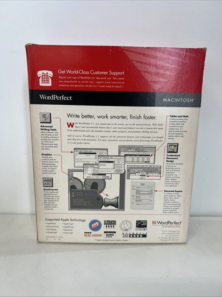 Novell Word Perfect Perfect Office Processor V 3.1 For Power Macintosh CD-ROM - Image 3 of 4
