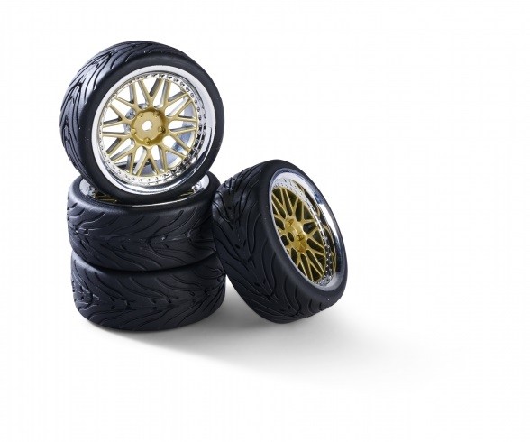 Carson 500900181 - 1:10 Wheel Set Y-Design1 (4) Gold/Chrome - New