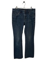 Vintage Tommy Hilfiger Y2K Low Rise Flared Dark Wash Denim Jeans Ladies 32x31 In