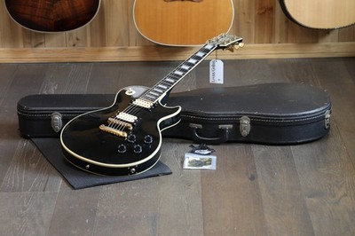 1976 Gibson Les Paul Custom Double Cream Electric Guitar Black Ebony + OHSC