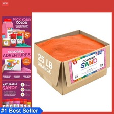 Colored Craft Sand 25 lb Orange Fine Sensory Play Sand Art Kit for Kids