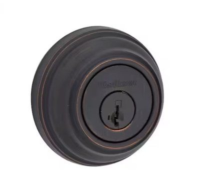 Kwikset Venetian Bronze Double Cylinder Deadbolt featuring SmartKey 985 11P SMT
