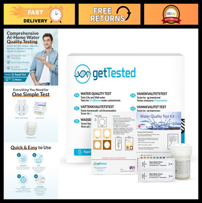 At-Home Water Quality Test Kit   14-Parameter Drinking Water Purity Test   Fast