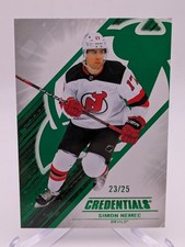 💥 2024-25 Credentials Simon Nemec SP GREEN Parallel #23/25; New Jersey
