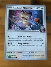 Team Rocket's Meowth 149/182 Destined Rivals Pokemon Card