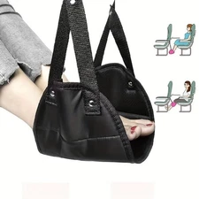 Adjustable Airplane Footrest Hammock Leg Rest Portable Travel Foot Support